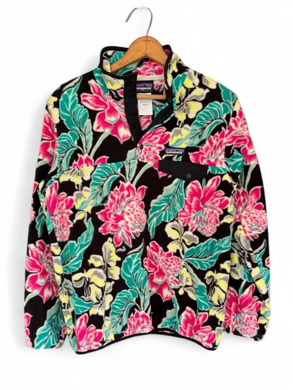 Patagonia Synchilla Snap-T Manoa Floral Fleece Pullover Women's Small